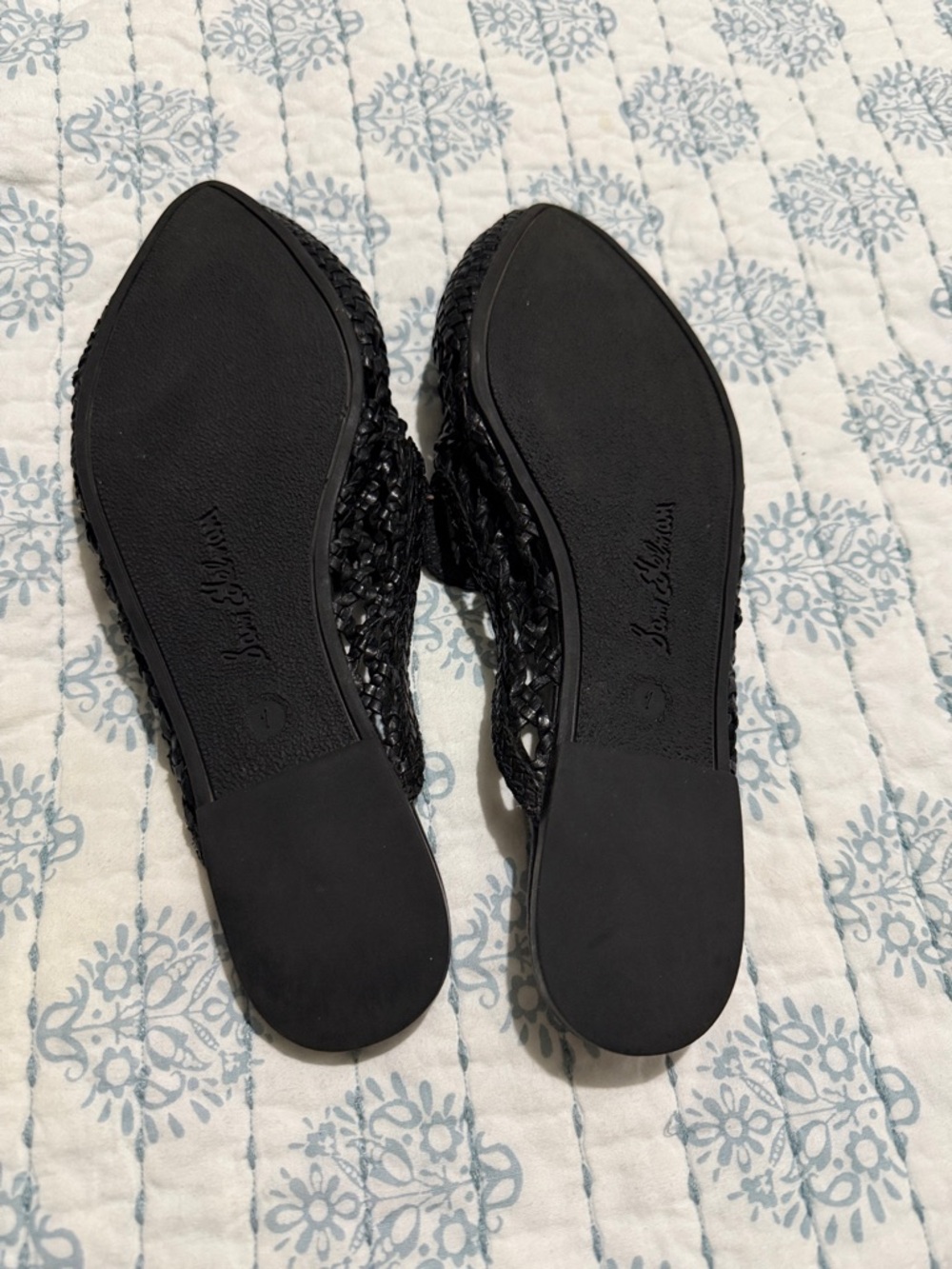 Sam Edelman Nola Black Woven Mules/Flats size 7 great condition - Picture 4 of 6